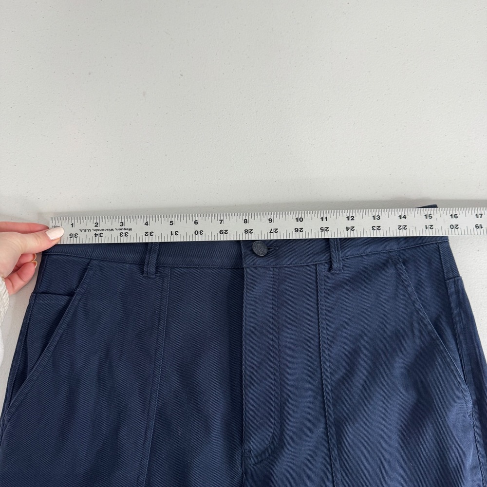 G/FORE Cotton Twill High Rise Straight Tapered Trouser Womens 10 Blue Golf Pant - Picture 8 of 12